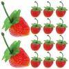 Party Decoration 30 Pcs Artificial Simulated Strawberry Model Child Decor Decorative Fruits Plastic Decorations
