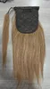 Celebrity honey blonde sleek straight mid ponytails with volume looks great raw virgin wrap around tail of pony 120g hair piece extension clip ins/on