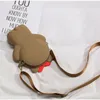 DrawString Cute Cartoon Bear Women's Bag Style stor kapacitet Moble Phone Pocket Fashion Soft Silicone Shoulder PALLS PORTABLE Handväskor