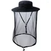 Bérets Mosquito avec Net Hidden Hat / Bug Face Head Shield / Bee Beekeeper Protection Veil / Garden Yard Yard Outdoor Gnats Cover