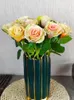 Fiori decorativi 1pc Rose artificiali PU Vero touch Single STEM Accordi per decorazioni per matrimoni per la festa del giardino per la casa