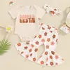 Clothing Sets Born Baby Girl Summer Clothes Outfits Mamas Daddys Aunties Ie Short Sleeve Romper Floral Flared Pants Set