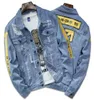 高品質のデニムジャケットの男性が穴を破ったメンズブルージャンジャケット新しい2019秋冬衣服洗浄メンズデニムコート1309655