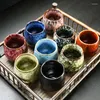 Tazze di piattino glassati piccoli tè fresco tazza di tè grande maestro in ceramica tianmu kungfu set da casa