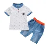 Ensembles de vêtements pour bébés garçons vêtements d'été Suit enfants shorts de chemise décontractés.