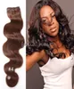 8A 3pcslot Peruvian hair colored human hair weft weave Body wave hair extensions by DHL4098733