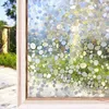 Adesivos de janela Os filmes de paralelepípedos estáticos 3D cobrem o comprimento de vidro decorativo à prova d'água sem gluia 100 cm