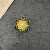 Brooches Women Trendy Baroque Sunflower Yellow Color Pins Vintage Enamel Pearl Badges Accessories Retro Painting Metal Corsage