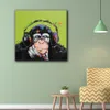 Abstrakte Gorilla Wandkunst Graffiti -Tiere Leinwand Drucke Street Art Painting kreative Affe Poster Wandbilder für Wohnzimmer Kinderzimmer Wohnkultur