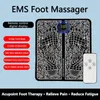 Mattor EMS Pulse Electric Foot Massager Therapy Machine USB 150mAh 19 Gear Acupuncture Circulation Massage Mat med avlägset Contro