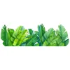 Autocollants de fenêtre 3D Film de verre Autocollant auto-adhésif amovible avec fond de plante verte Mur de feuille de banane