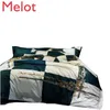 Bedding Sets Long-Staple Cotton Embroidered Four-Piece Satin Quilt Bed Sheet Fitted 4-Piece Set Bedsheet