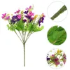 Kwiaty dekoracyjne 2PCS Knota sztucznego bukietu Flower Cineraria For Home / Office Party Decoration (Purple)