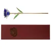 Kwiaty dekoracyjne 24K Gold Rose Artificial Flower Memorial Prezenty na powierzchnię farby Walentynki