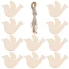 Estatuetas decorativas 10pcs de Natal pendente de pássaro pingente DIY decoração de árvore de árvore de árvore de árvore