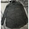 Camicette da donna 2,28 klasonbell Fashion Polka dot Silver Stamping Jacquard Spliced Mash Mesh Nash Hidden Shonted Sleeve Shirt Women Women