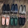 Casual Shoes Plaid tyg Bowknot Peep Toe Flats Summer Slip On Woman Jelly Sweet Comfy Shallow Loafers Soft Bottom Moccasins2024