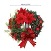 Flores decorativas grinaldas de Natal de 16 polegadas com choras de velas de velas de velas de velas lideradas