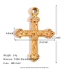 18K GOUD PLOW CROSS SUN Moon roestvrijstalen hanger voor sieraden Making FindDings Leverancier