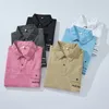 Polos masculinos M-8xlPlus ClothingPoloshirt Camisa de lapela de seda de gelo Manga curta LOLHA PRONTA-FEIR