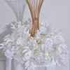 Decorative Flowers 70/60/50/40/30cm Luxury Custom White Artificial Ball Wedding Table Centerpiece Floral Wreath Party Event Layout