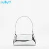 Sacs de taille Mifuny Silver Patent Sac à épaule PU PU Cuir Femmes Brand Design Madies Sac à main Simple Femme Femme Party Clakets Small Tote