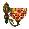 Wandlampe 8 "amerikanische Farbe Glass Retro Spiegel gefärbte Bohemian Nachteisgang Sonnenblume Einzelkopf