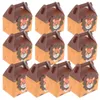 Sortez des conteneurs 10 PCS Mini sac-cadeau Boîtes d'emballage Boîte de caricature Portable Bakery Cookie Cookie Child