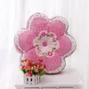 Oreiller rose dessin animé broderie coton matelassé décoratif pour canapé-lit