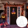 Flores decorativas Halloween Autumn Pumpkin Wreatch Wire Moldge Farmhouse Door Decor Diy pendurada Formulário de Ação de Graças Artesanato