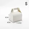 Gift Wrap 10PCS Mousse Cake Box Handle Craft Candy Kraft Paper Home Packaging Baking Boxes Wedding Party Favors Birthday