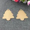 Party Decoration 600st Christmas Deco Paper Cards Gift Tag 7.5x7cm Diy Kraft Tree Shape Hang