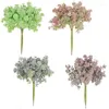 Flores decorativas 2 PCs Artificial Eucalyptus Leaf Babys Breath Gypsophila Bouquets