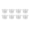 Tasses jetables Paies 100 / 50pcs Rétiné en plastique Échantillonnage transparent avec bols lides