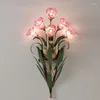 Wall Lamps WPD American Style Countryside Lamp French Pastoral LED Creative Flower Living Room Bedroom Corridor Home Decoration