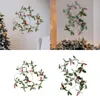 Decorative Flowers Artificial Christmas Vine Garland 2M Farmhouse Holiday Wreath Xmas For Year Indoor Outdoor