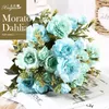 Decorative Flowers Moratu Dahlia Artificial Silk Home Decor Permanent Wedding Arrangement Garden Decoration