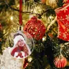 Decorative Figurines 6pcs Christmas Po Ornament Round Clear Ornaments Xmas Individual Picture Frame Tree Hanging Pendant For Holiday Party