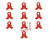 10pcs/Lot HIV Biżuteria Emalia Czerwona Boża Brawobowa Pins Surng Breast Cancer Awareness Hope Lapel Buttons