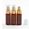 Storage Bottles 50pcs 20ml Empty Brown Plastic Bottle With Gold Mist Spray Perfume Cosmetic Packaging Container Toilet Sprayer Pump