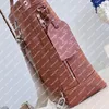 Explosie hete dames maxi noe sling m23117 cognac kalf lederen drawstring binnen haak sluiting dubbele handvat veelzijdige sling rugzak schoudertas vijf d-ringen top