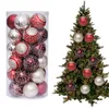 パーティーデコレーション30 PCSクリスマスボールの装飾塗装6cm/2.36インチツリーペンダントは、休日の結婚式のためにさまざまです