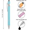 Pennor 100 st/Lot Custom Logo Metal Business Ballpoint med Universal Touch Screen Stylus Pen School Office Supplies Graved Name