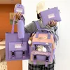 Rucksack Canvas Kawaii Girls School Tasche süß für Frauen Teenager Student Rucksäcke wasserdichte große Kapazität Reisetaschen
