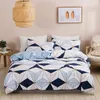 Ensembles de literie 3 pcs taies d'oreiller épaissis confortables avec fermeture à fermeture éclair en tôle de lit à lits imprimés en polyester