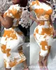 Fashion Skinny Party Two Piece Set Women Outfit Summer Rink Shorte Shorted Top Attribt Siet di gonna a medio lunghezza 240412