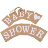 Décoration de fête "Baby Shower" Papier Banner suspendu Po Props Butin avec une forme de cœur pour les décorations