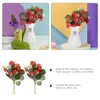 Décoration de fête 2 PCS Simulation Bouquet de fraises Fruits artificiels réalisants Décorer les fleurs