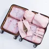 Storage Bags 7/8/9pcs Set Travel Organizer Suitcase Packing Cases Portable Luggage Clothes Shoe Tidy Pouch