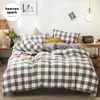 Set di biancheria da letto 100 in cotone lavato Set di tessili solidi set di coperture piumone fogli di letti e federe di sabanas sabanas Nordicas 240x220